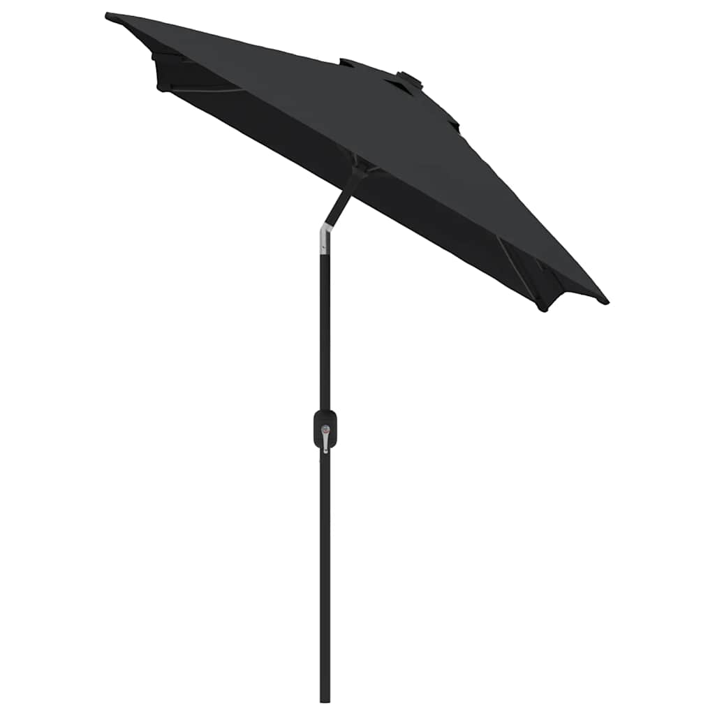 Guarda-sol de exterior c/ poste de metal 300x200 cm preto