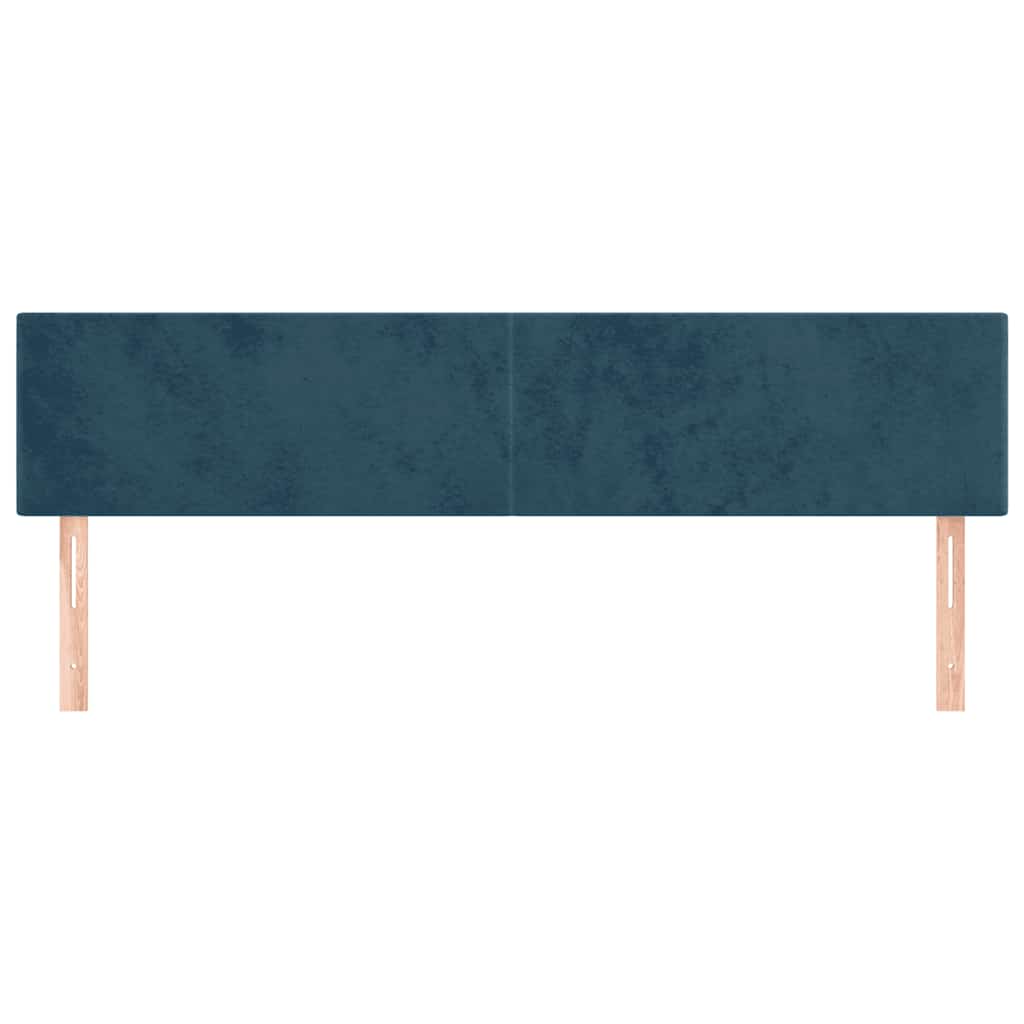 Cabeceiras azul-escuro 160x5x78/88 cm veludo