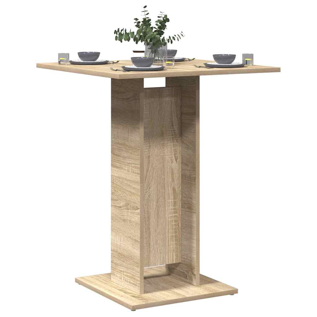Mesa de bistrô 60x60x75 cm derivados de madeira carvalho sonoma