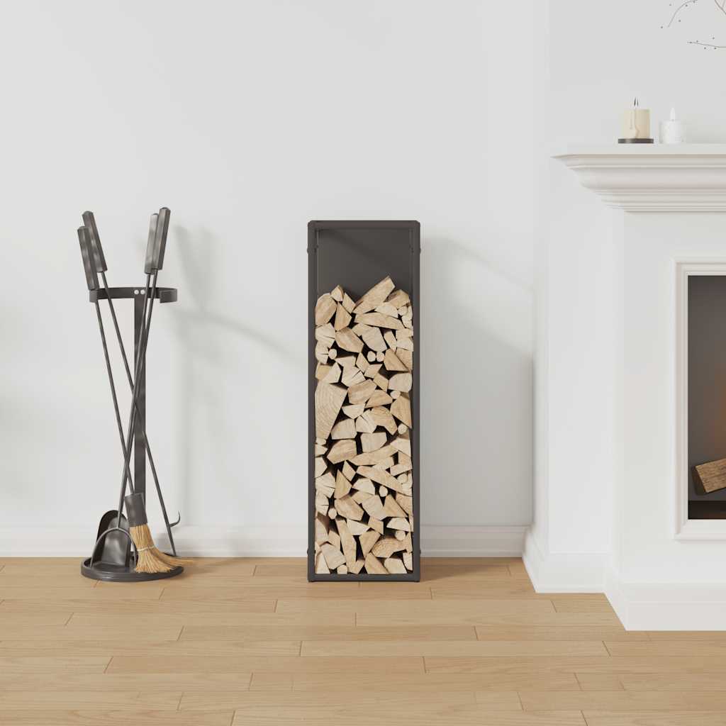 Suporte para lenha 25x25x80 cm aço laminado a frio preto