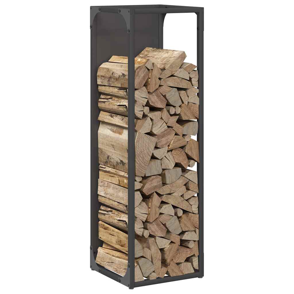 Suporte para lenha 25x25x80 cm aço laminado a frio preto