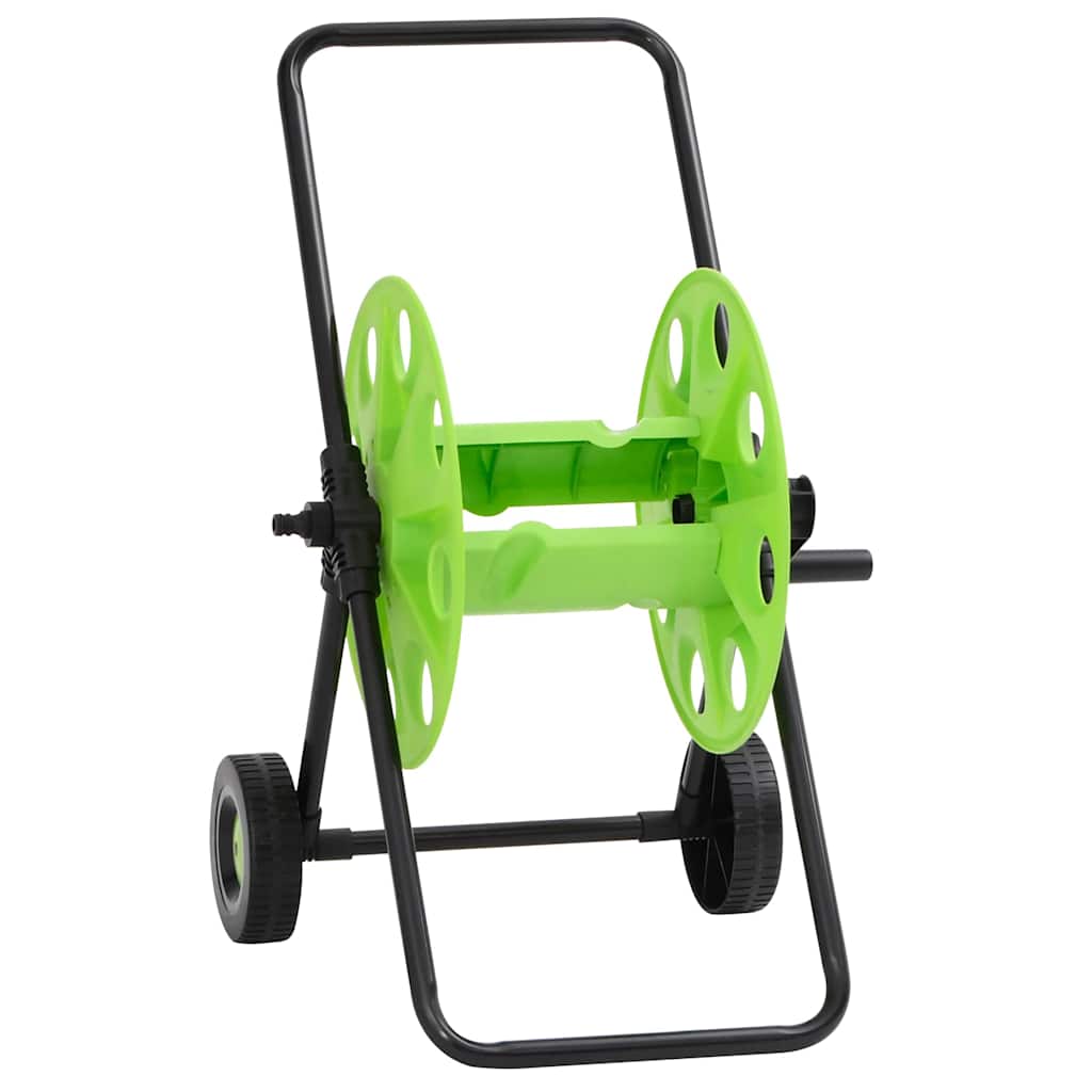Carrinho enrolador para mangueira de 60 m 1/2" aço verde
