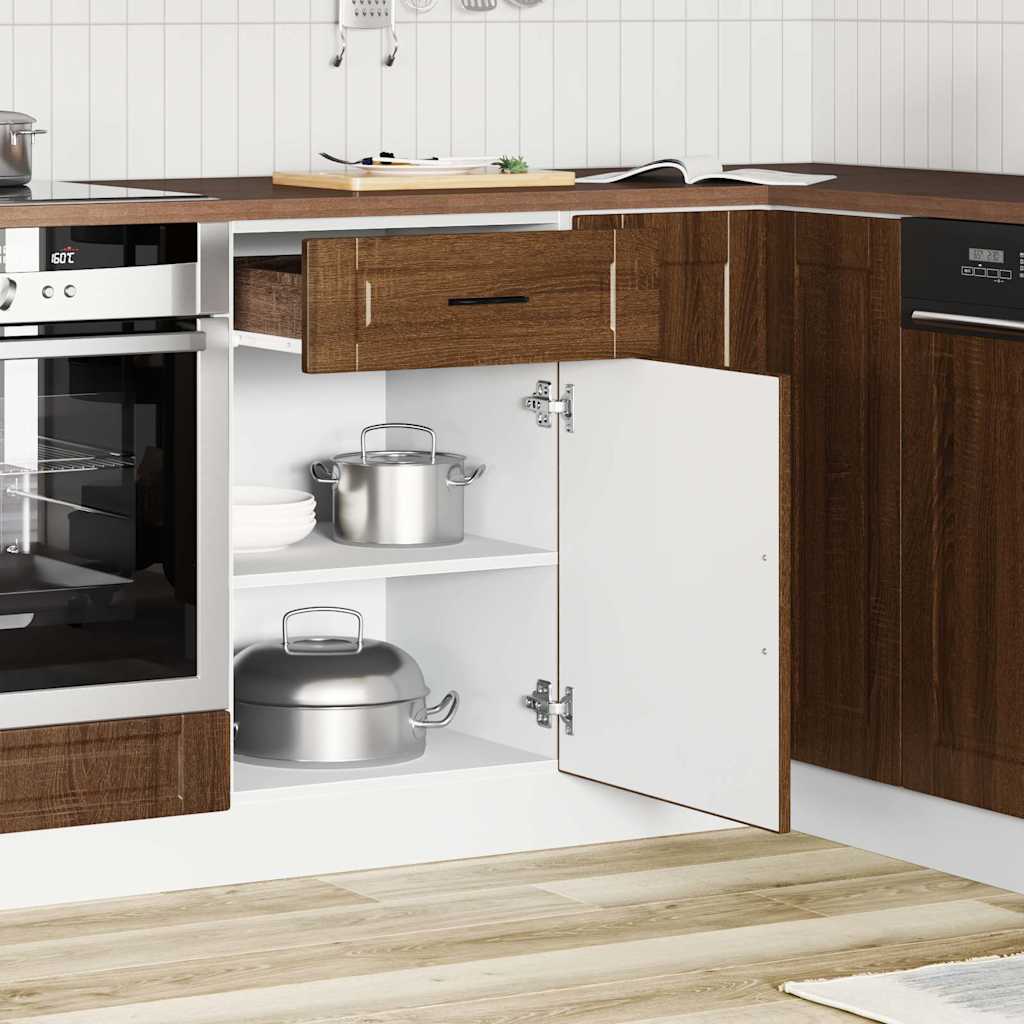 Armário base cozinha porto derivados madeira carvalho castanho