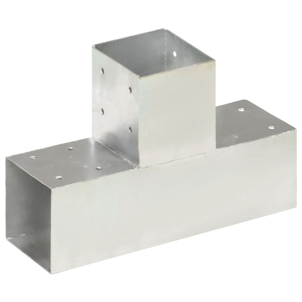 Bases para poste em forma de t 4 pcs 91x91 mm metal galvanizado