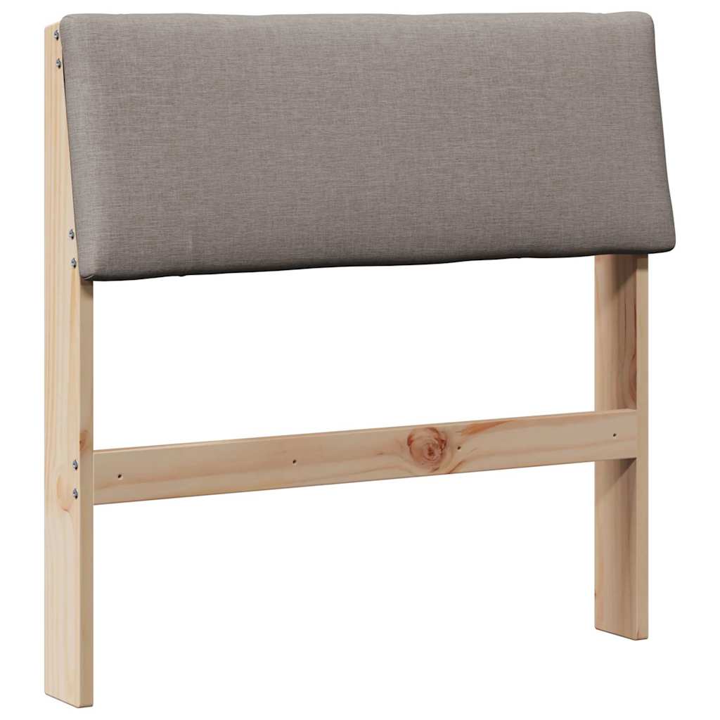 Cabeceira estofada cinzento-acastanhado 75 cm