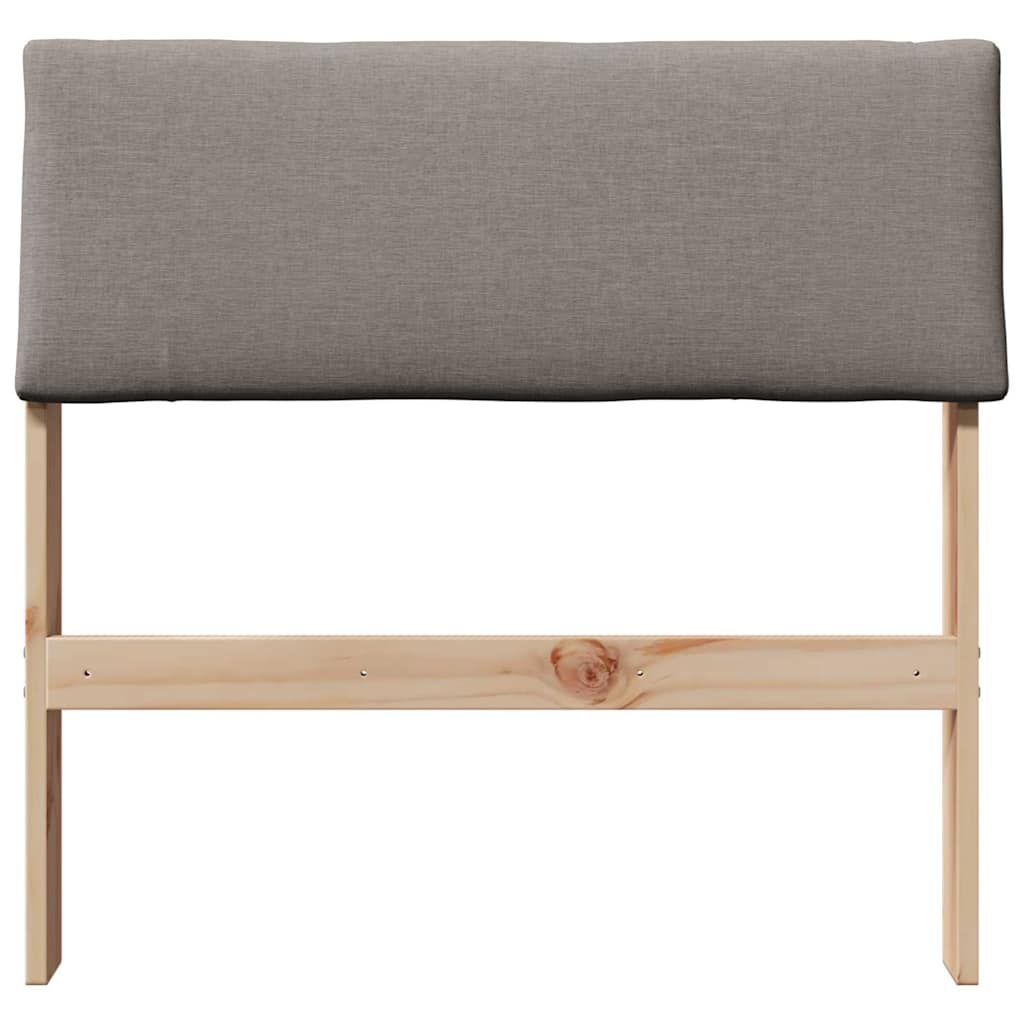 Cabeceira estofada cinzento-acastanhado 75 cm