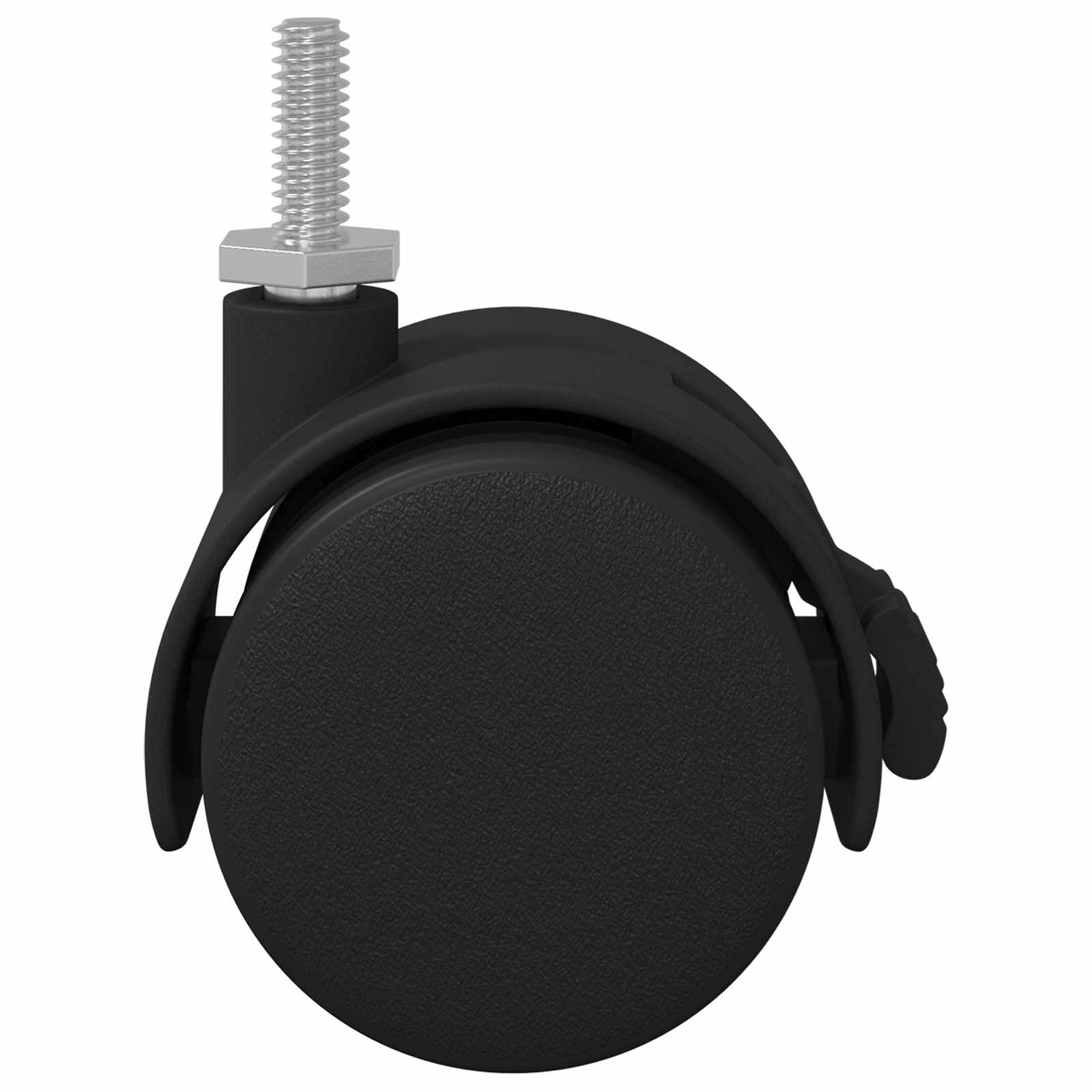 Roda 2 unid. preto e prata 40,1 x 40,1 x 37,8 mm ferro e PP