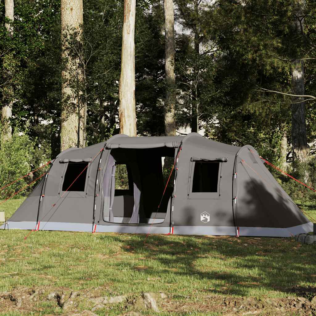 Tenda familiar túnel para 6 pessoas impermeável castanho