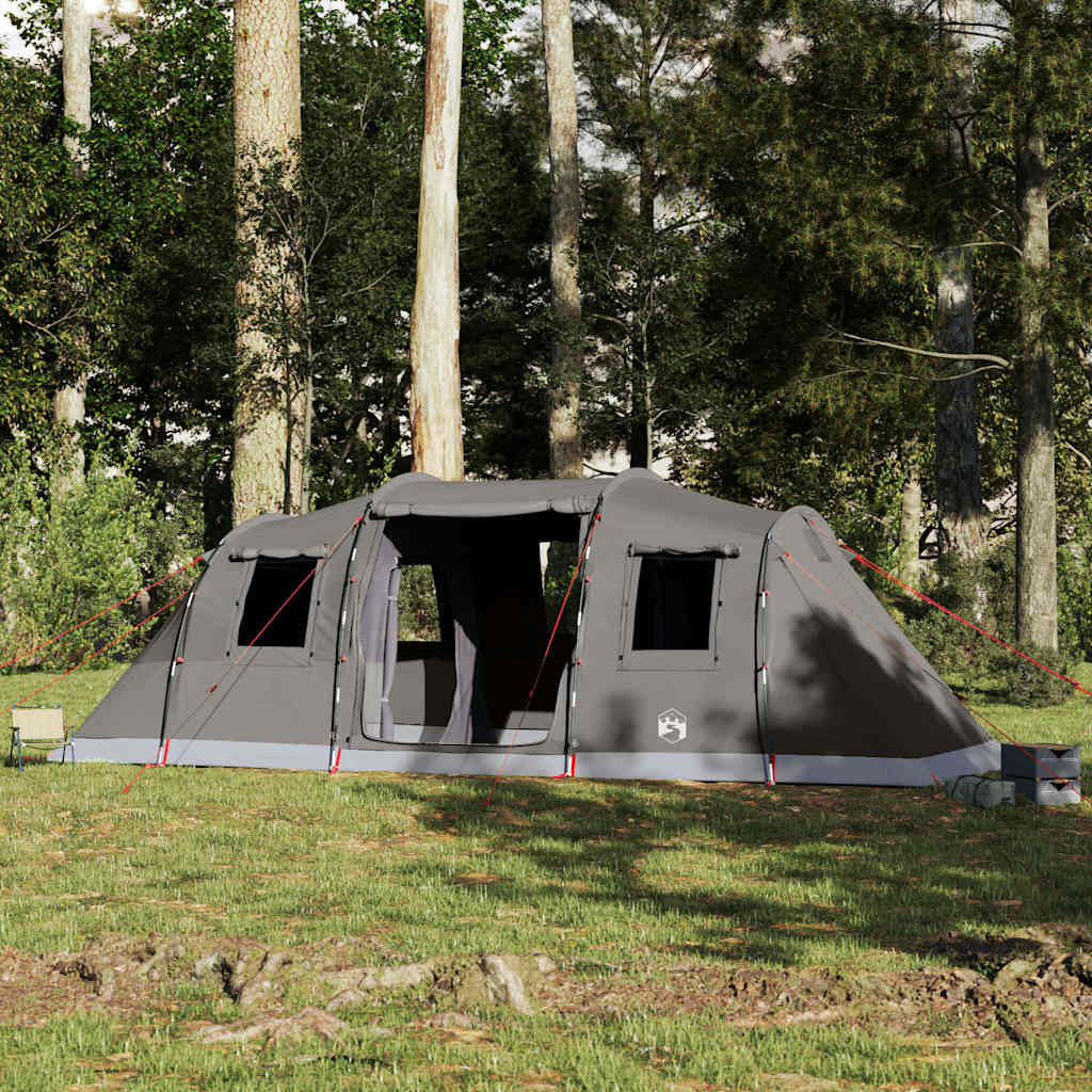 Tenda familiar túnel para 6 pessoas impermeável castanho