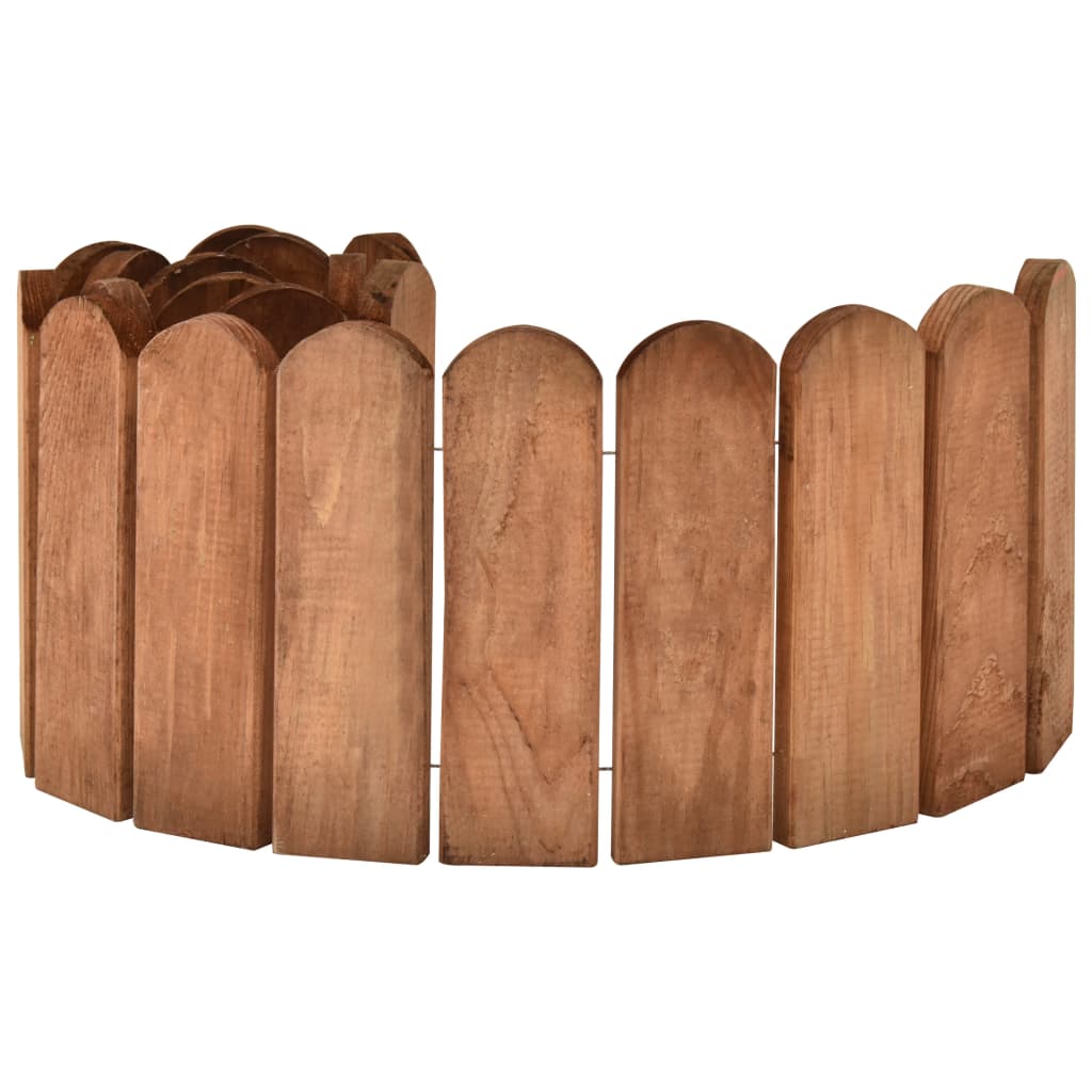 Bordaduras em rolo 3 pcs 120 cm madeira de pinho impregnada