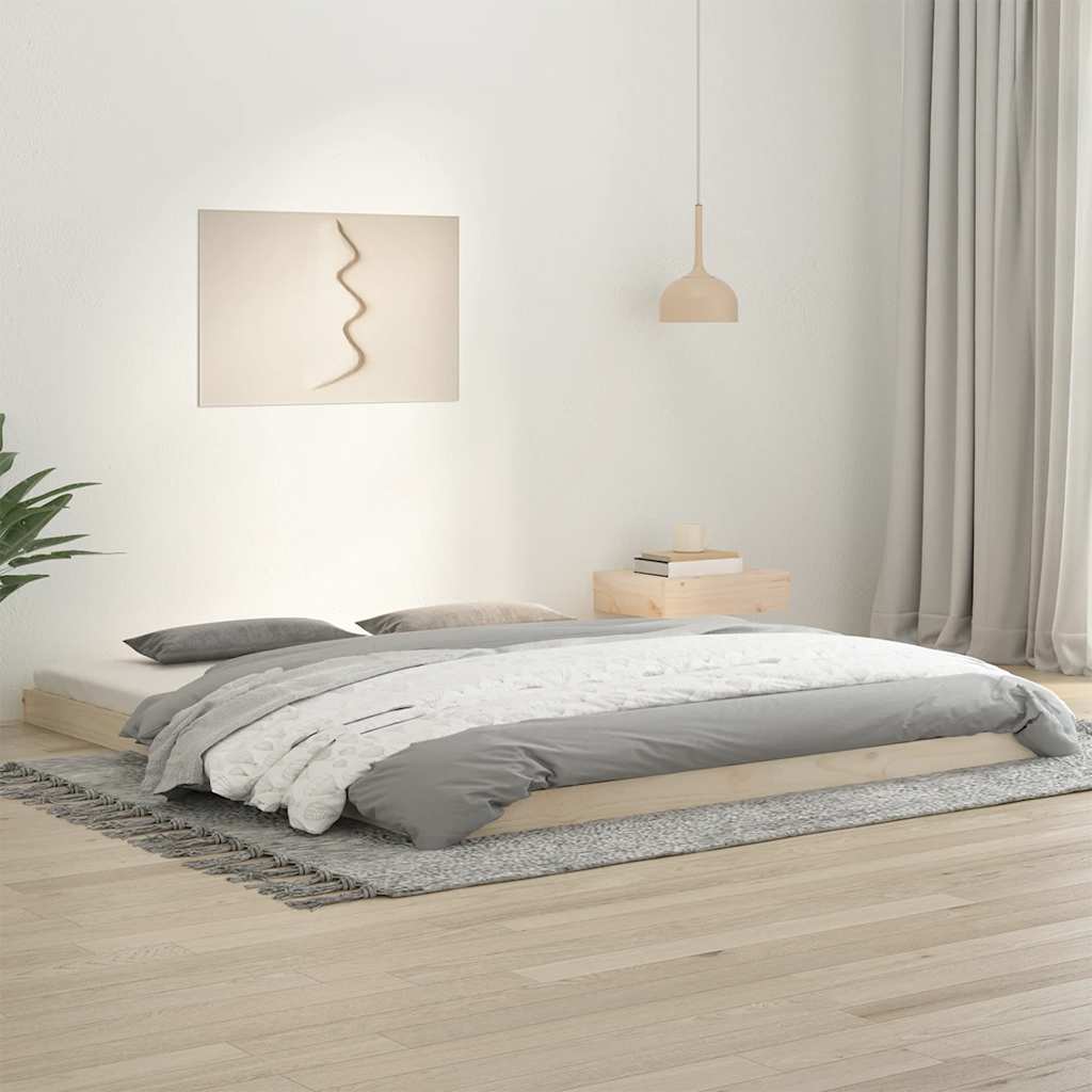 Estrutura de cama super king size 180x200 cm pinho maciço