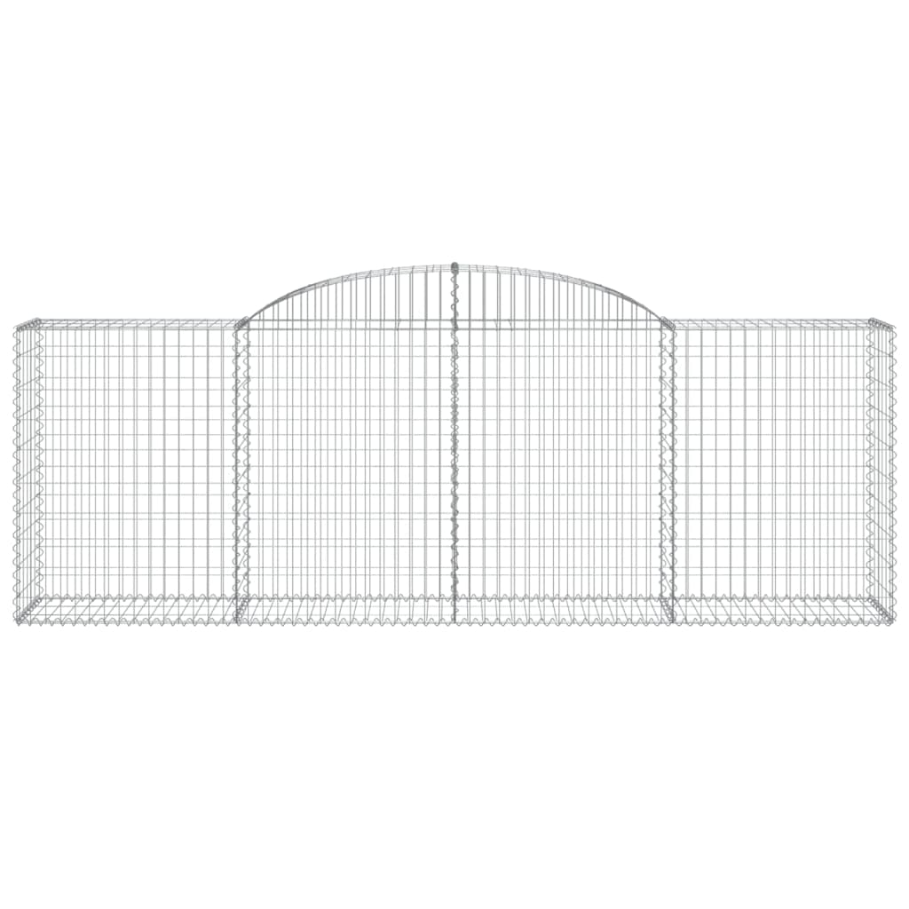 Cestos gabião arqueados 2pcs 300x50x100/120cm ferro galvanizado