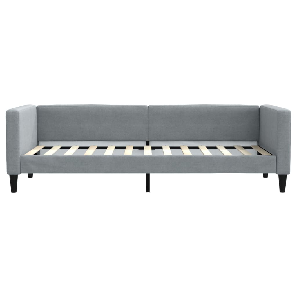 Sofá-cama 80x200 cm tecido cinzento-claro