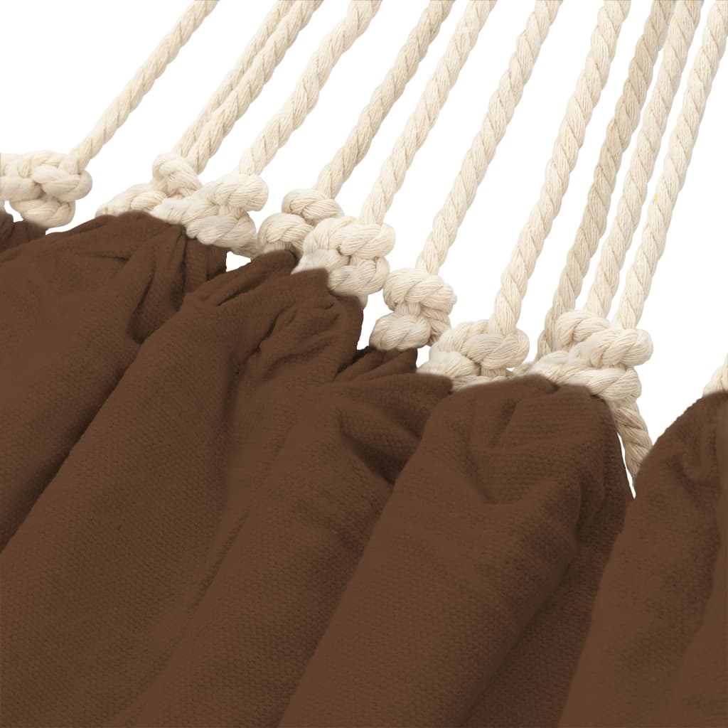 Rede de dormir dobrável 2 pessoas 360x150 cm castanho
