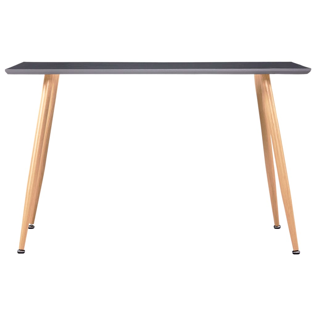 Mesa de jantar 120x60x74 cm MDF cor cinzento e carvalho