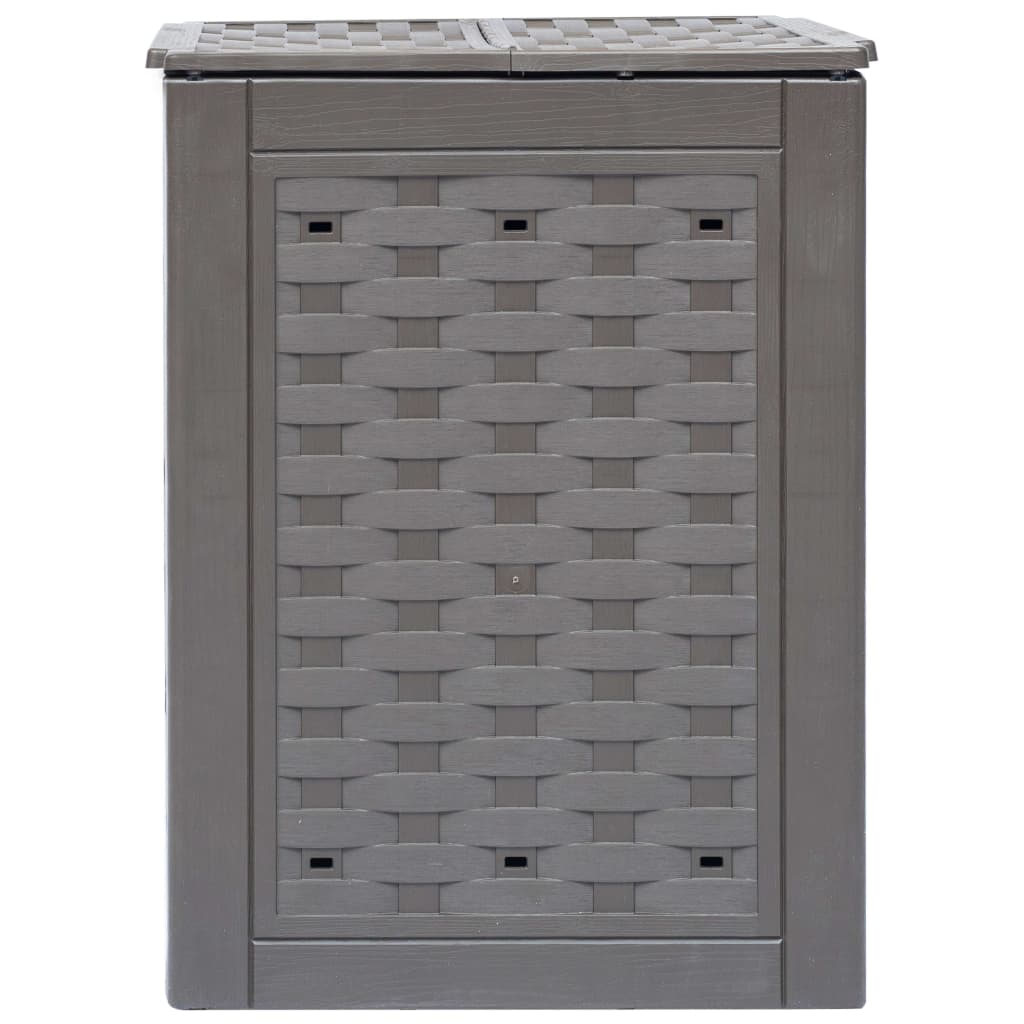 Compostores jardim 3pcs 60x60x83cm 900l plástico vime castanho