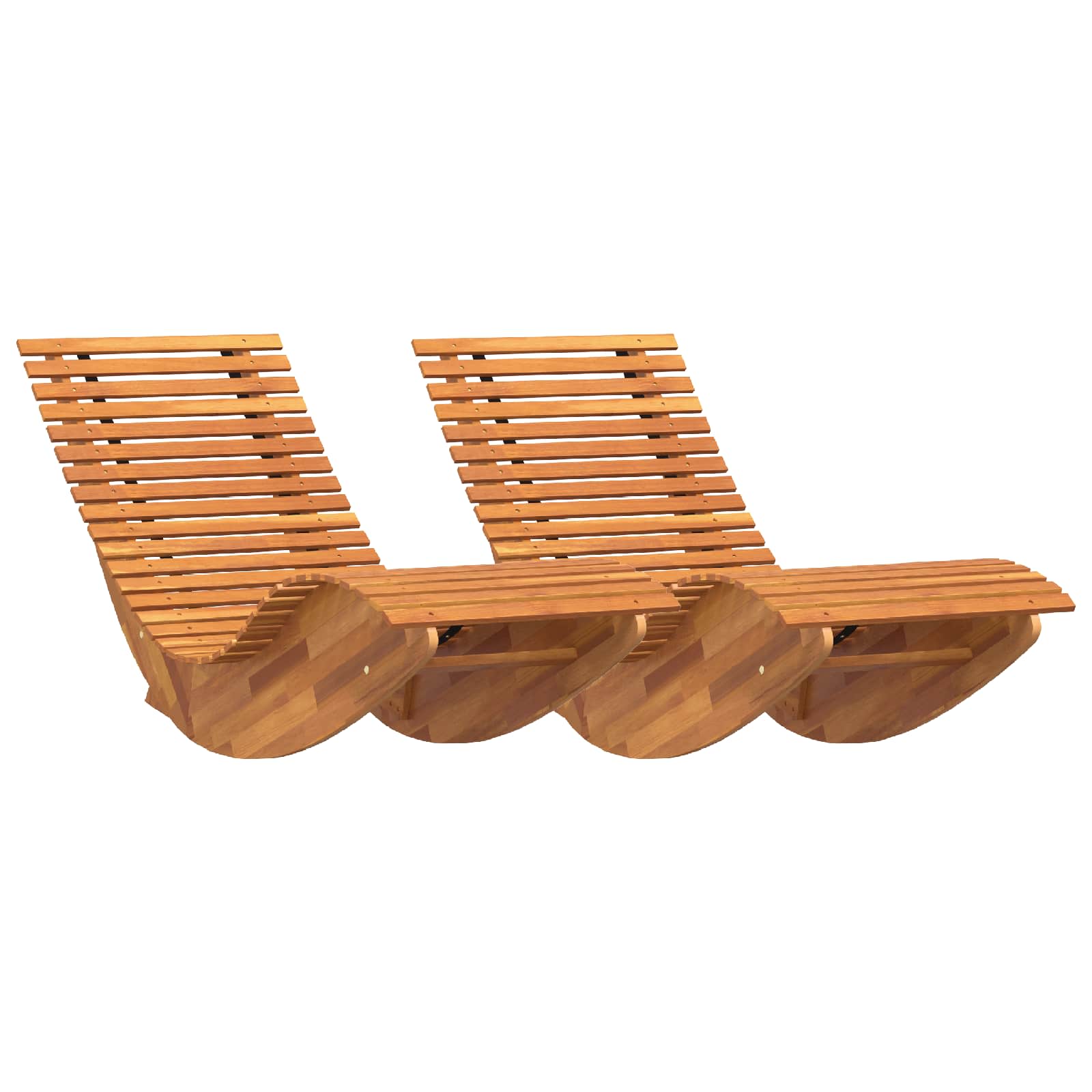 Espreguiçadeiras de baloiçar 2 pcs madeira de acácia