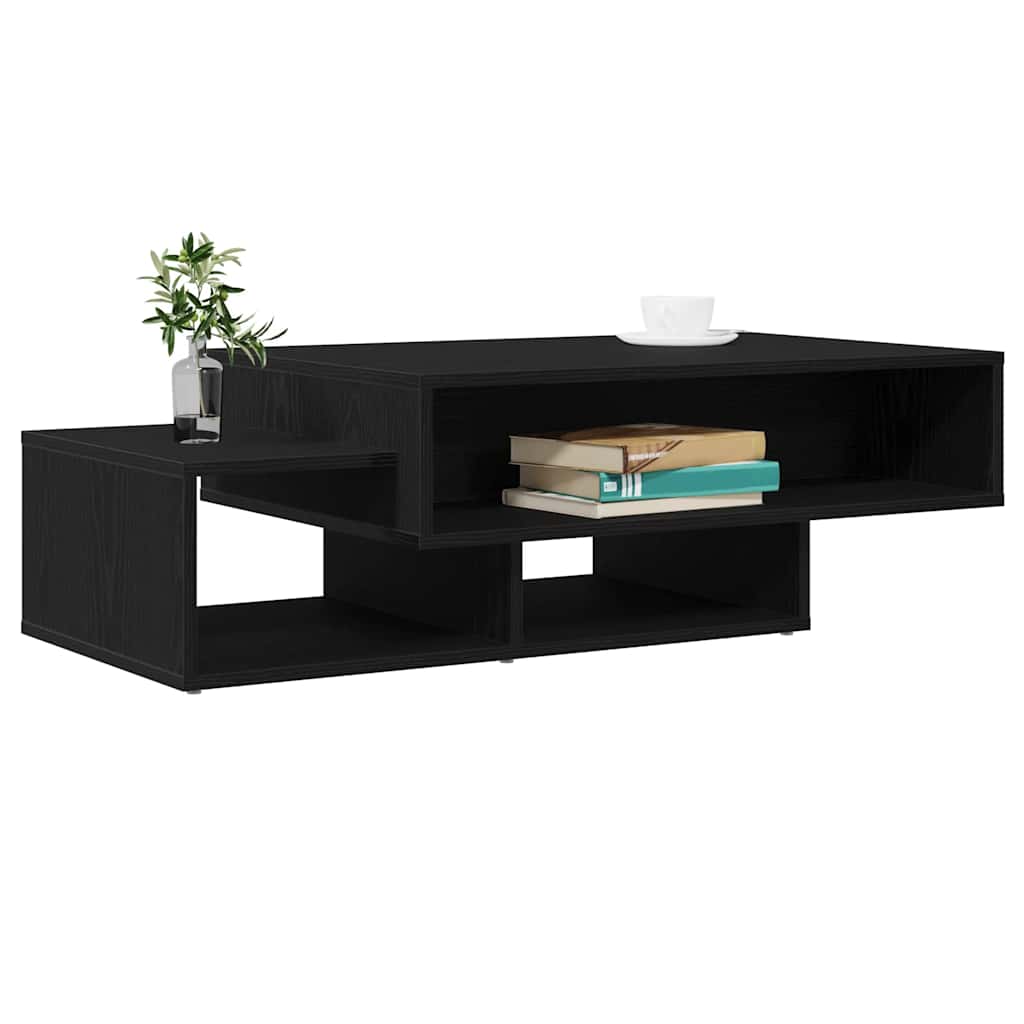Mesa de centro em carvalho preto, 105 x 55 x 32 cm, madeira engenheirada
