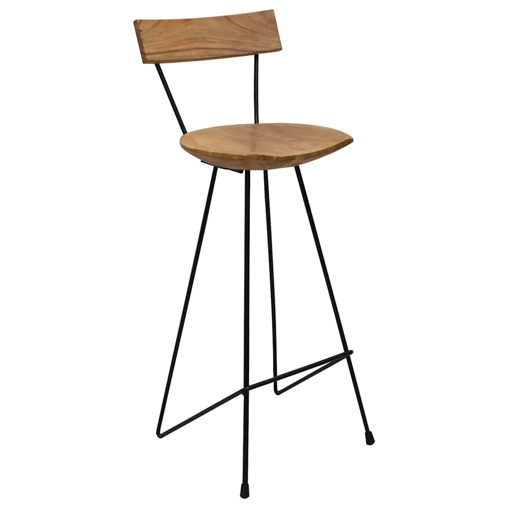Bancos de bar 2 pcs madeira de teca maciça