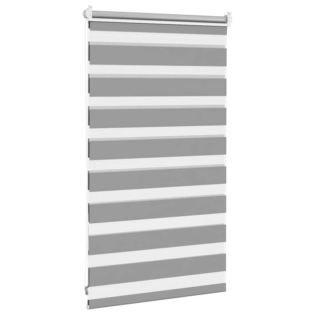 Cortina zebra 50,9x100 cm, largura do tecido 46,7 cm, cinza