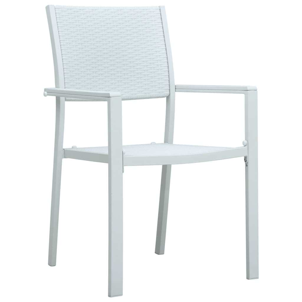 5 Pcs conjunto de jantar para jardim branco
