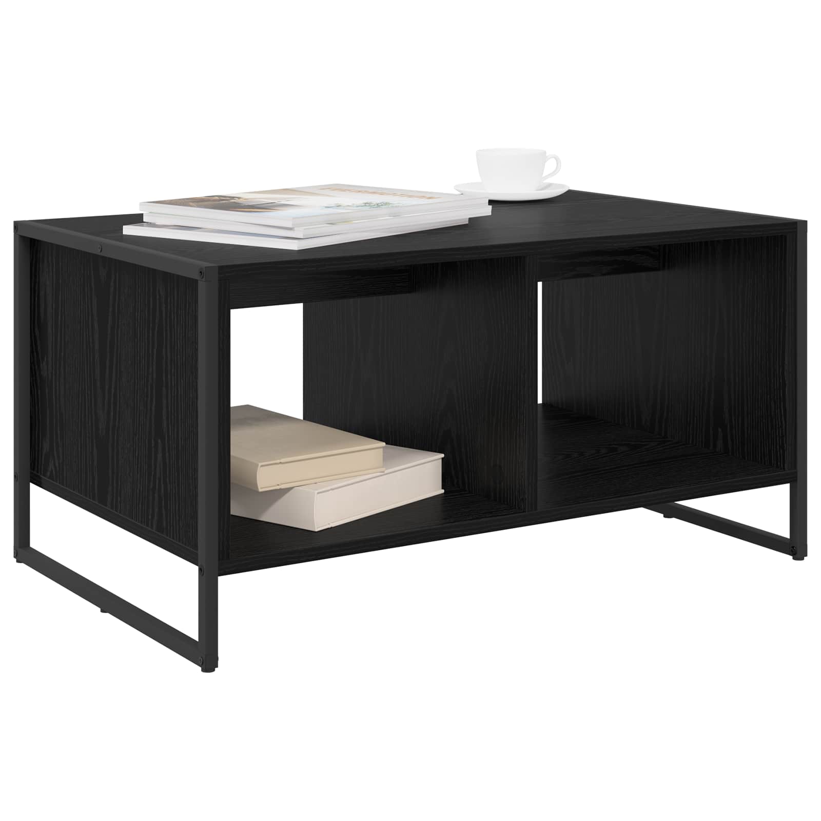 Mesa de centro carvalho preto 80 x 50 x 40 cm