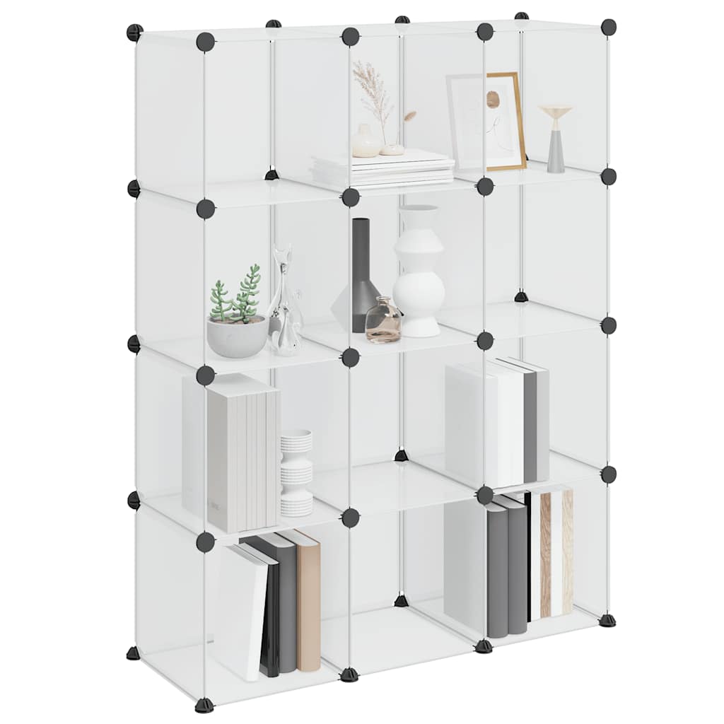 Cubo de arrumação com 12 cubos PP transparente