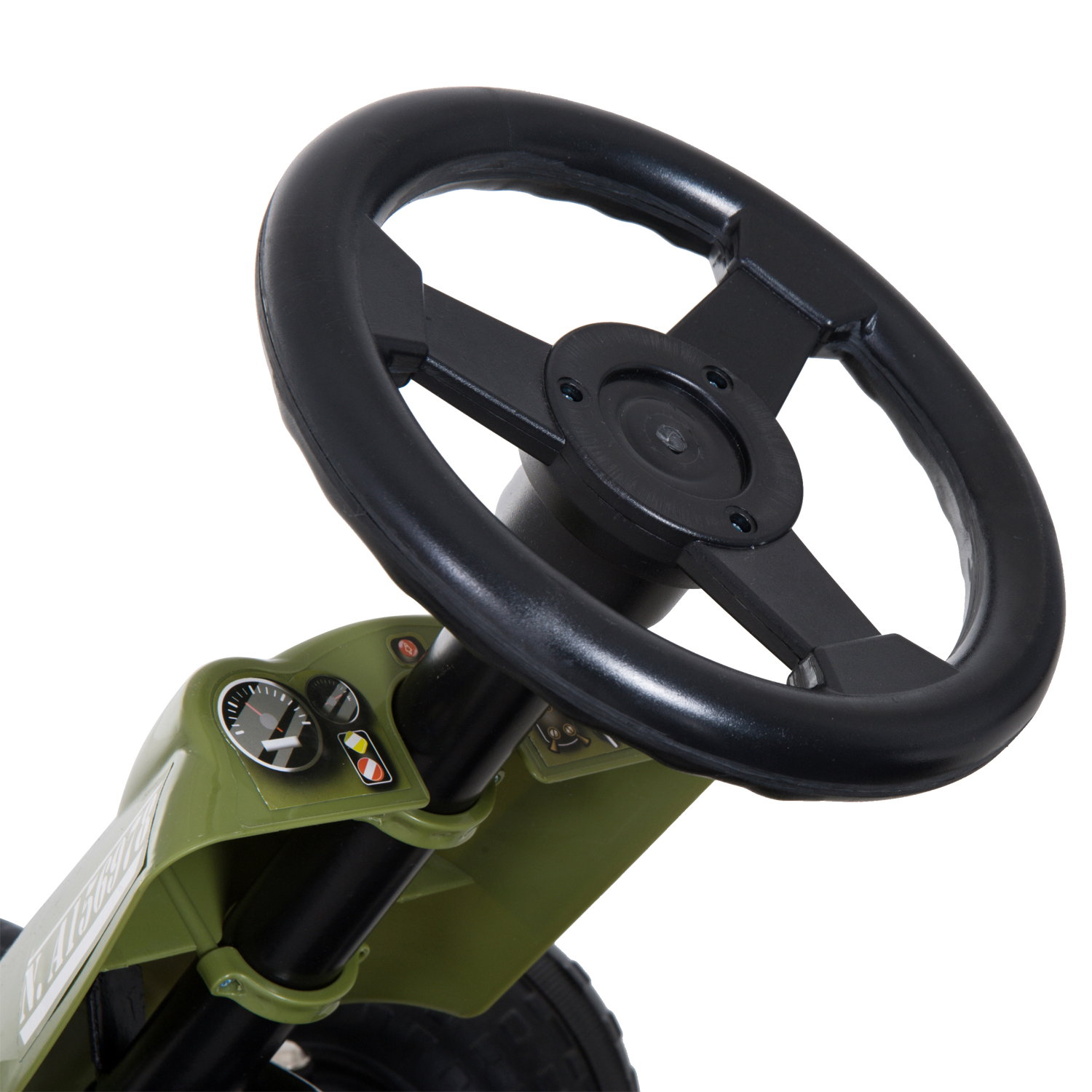 Kart a Pedais com Assento Ajustável Embreagem Travão de Mão para Crianças de 3-6 Anos 99x65x56 cm Verde e Preto