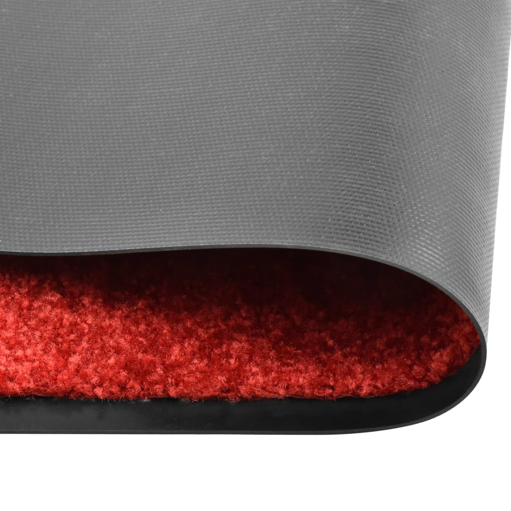 Tapete de porta lavável 40x60 cm vermelho