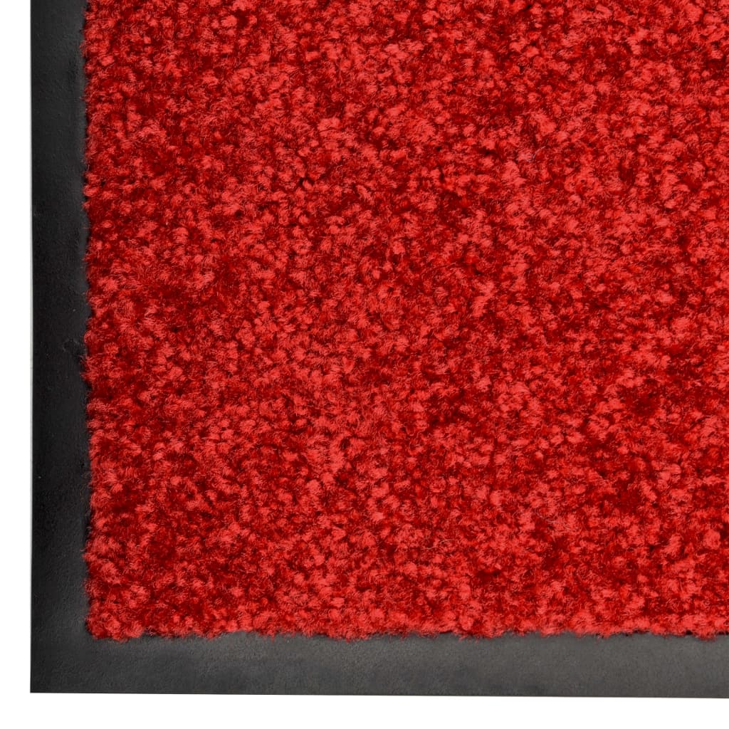 Tapete de porta lavável 40x60 cm vermelho