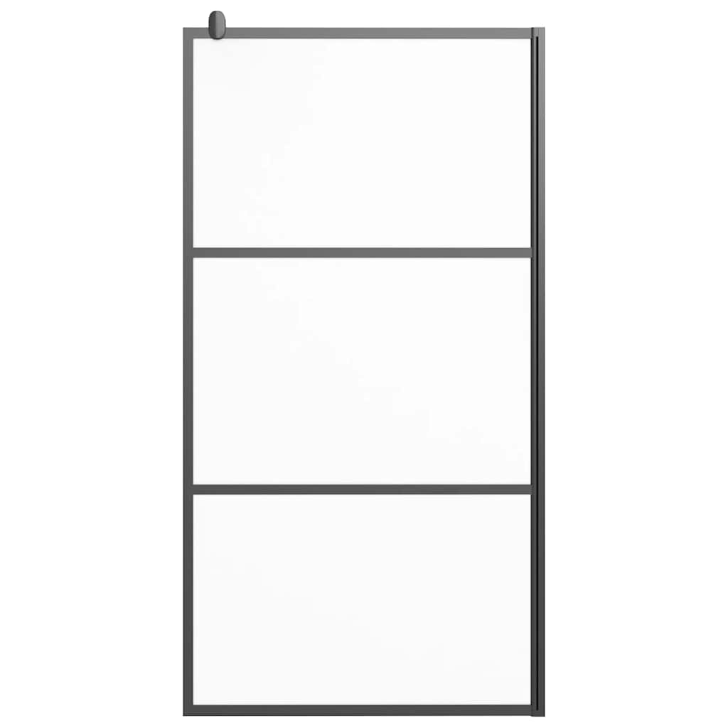 Divisória de chuveiro 100x195 cm vidro opaco esg preto