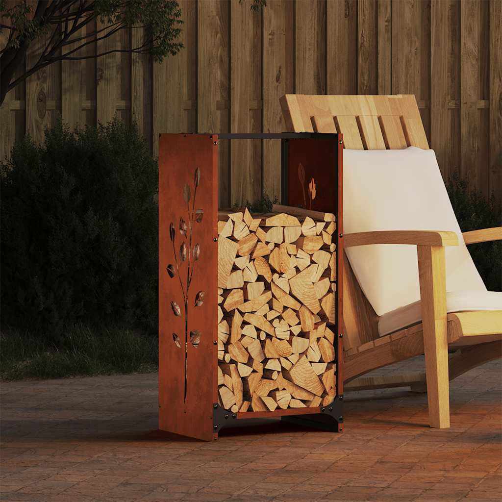Rack lenha 40x30x80 cm aço resistente às intempéries