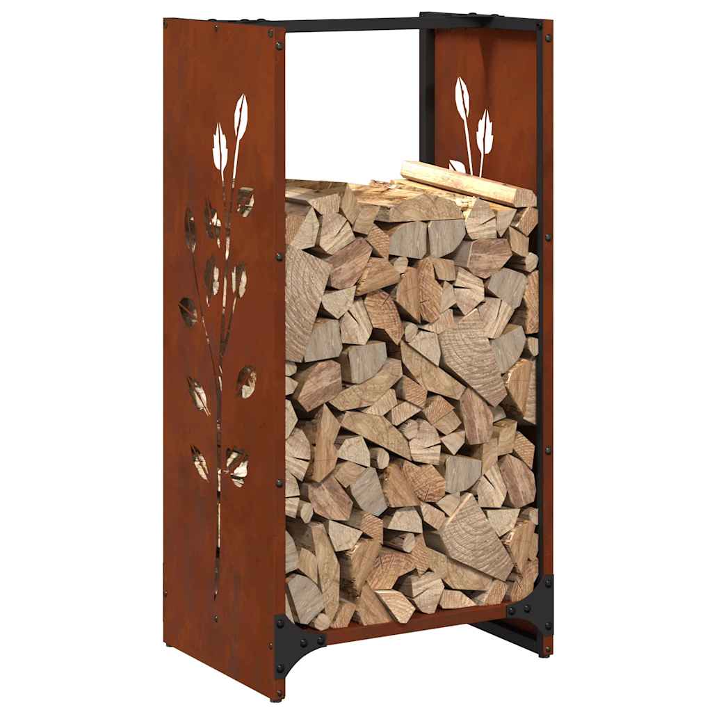 Rack lenha 40x30x80 cm aço resistente às intempéries