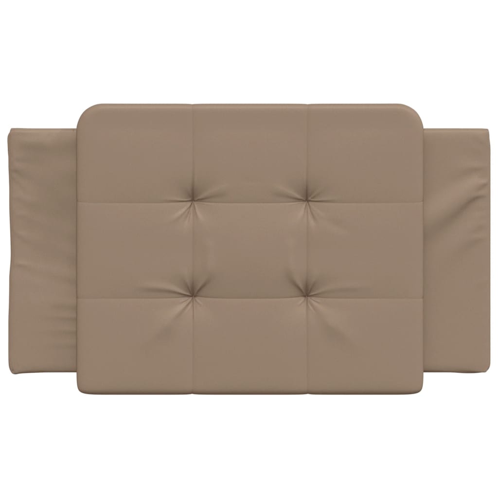 Almofadão de cabeceira zadar 90 cm couro artificial cappuccino