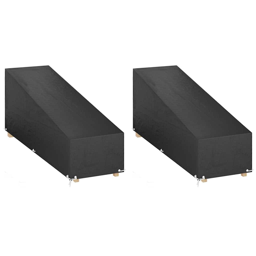 Capas p/ espreguiçadeira 2pcs 12 ilhós 200x65x35/60 cm
