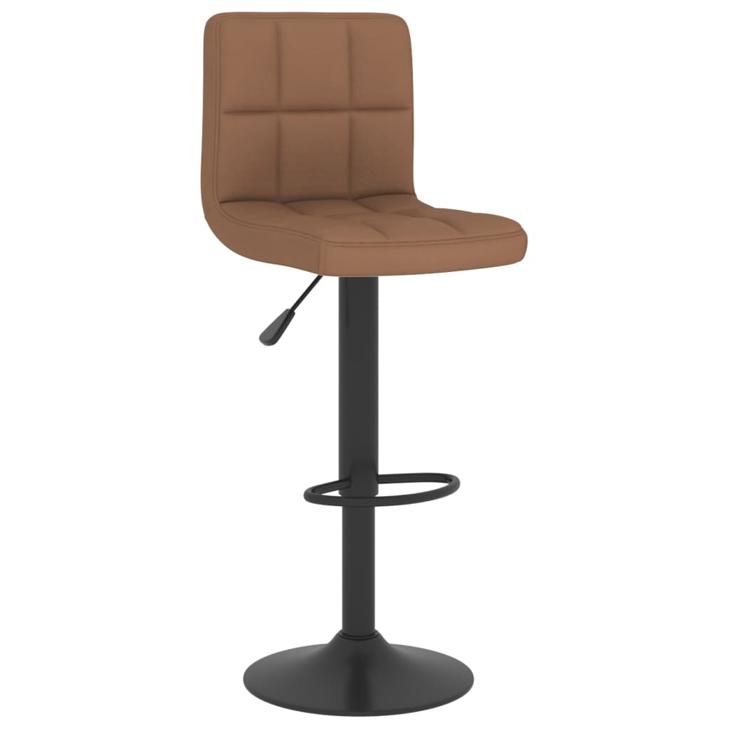 Bancos de bar 2 pcs tecido castanho