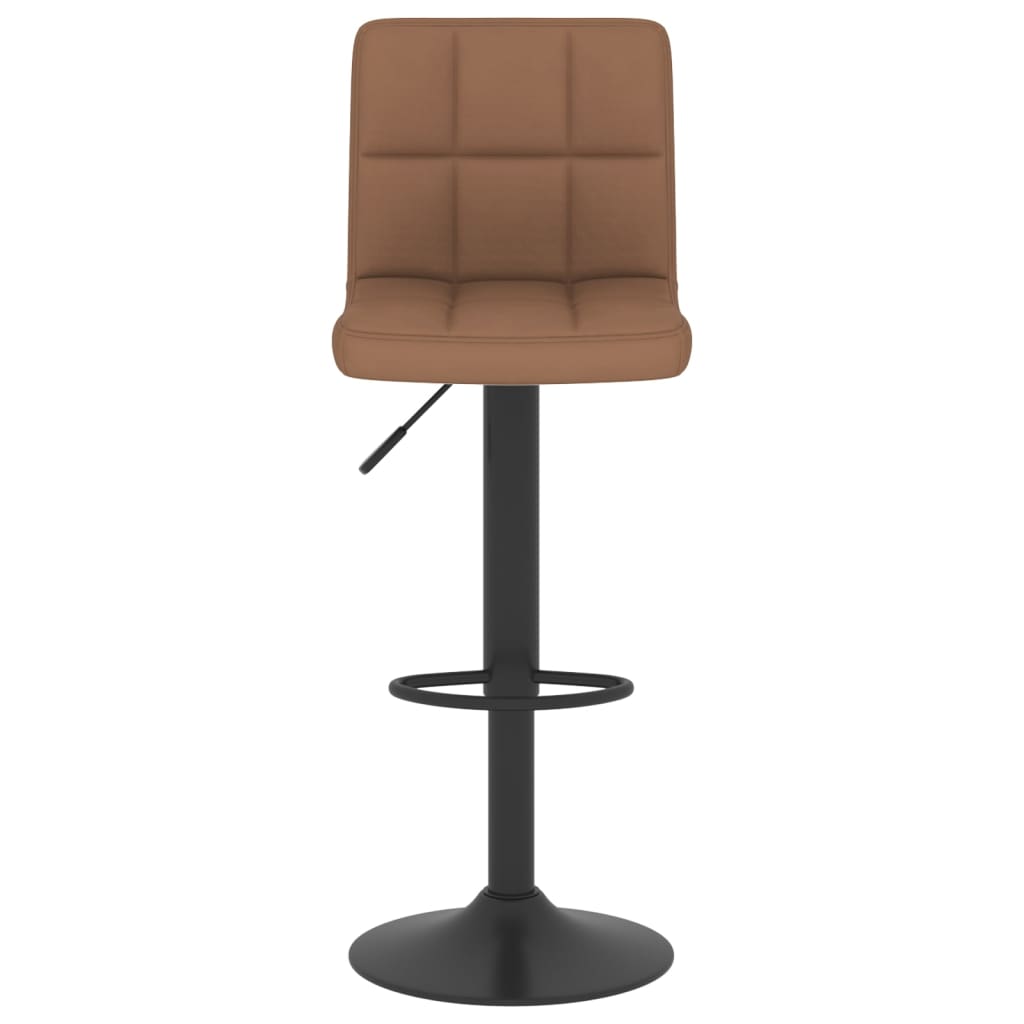 Bancos de bar 2 pcs tecido castanho