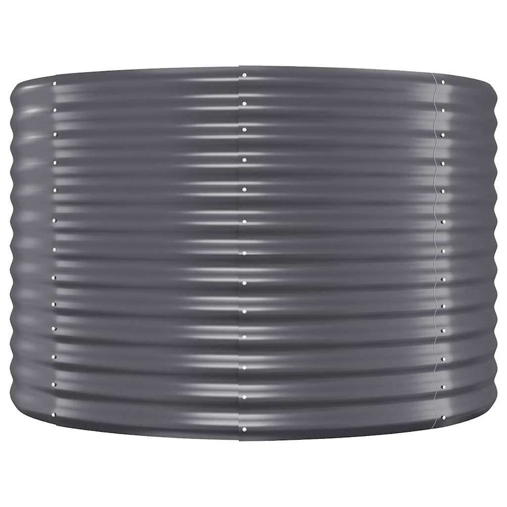 Canteiro elevado jardim 100x100x68 aço galvanizado antracite