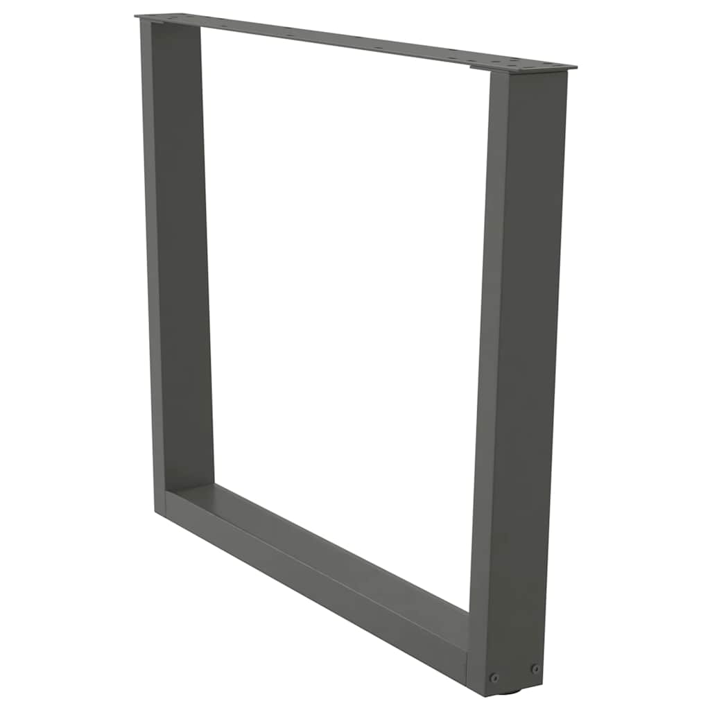 Pés para mesa de jantar em v, 3 peças, antracite, 100x(72-73,3) cm, aço