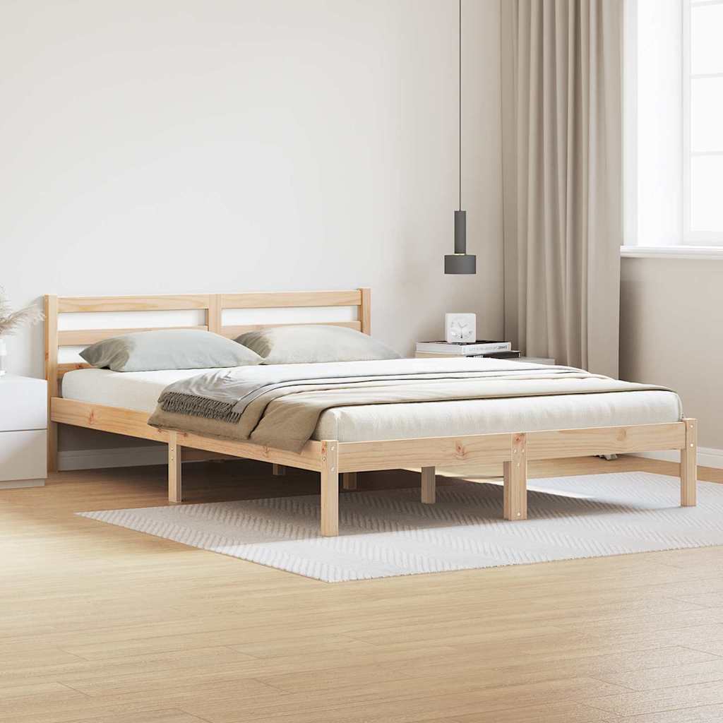 Estrutura da cama castanho 215,5 x 145,5 x 69,5 cm