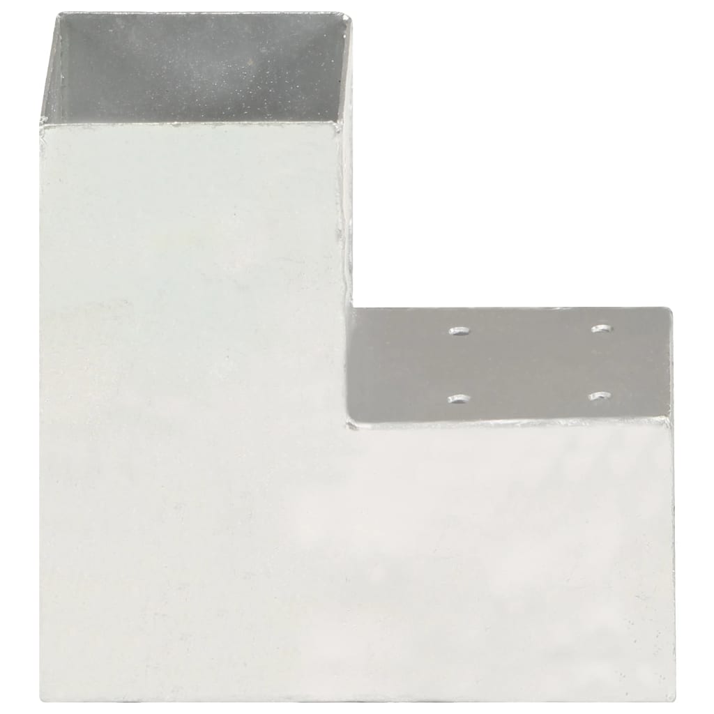 Bases para poste em forma de l 4 pcs 91x91 mm metal galvanizado