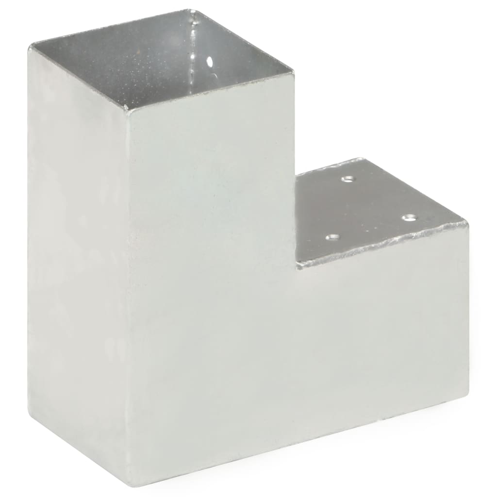 Bases para poste em forma de l 4 pcs 91x91 mm metal galvanizado