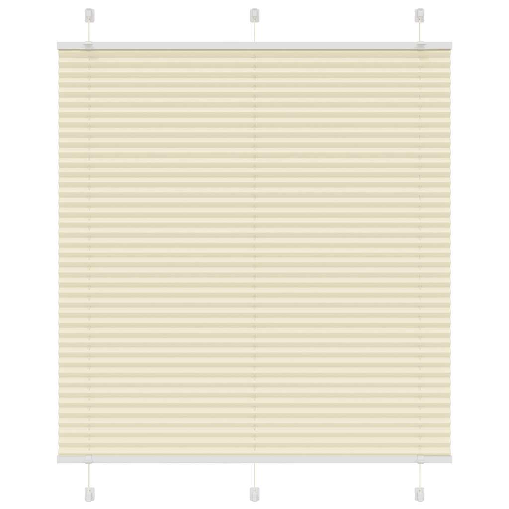 Plissado cego creme 115x150 cm largura tecido 114,4cm poliéster