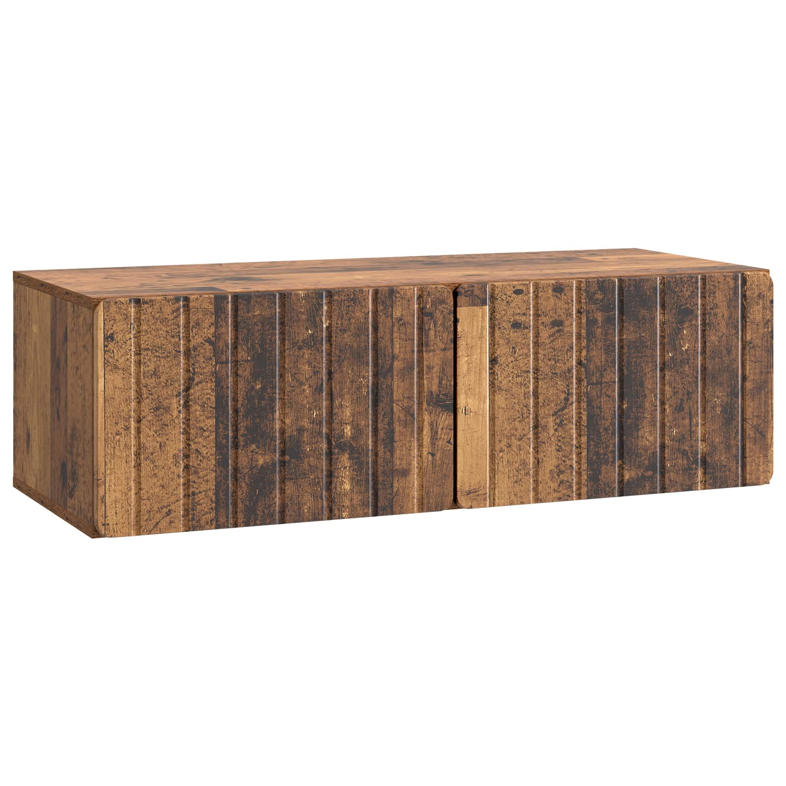 Gabinete de TV de parede 98 x 41 x 30 cm madeira antiga