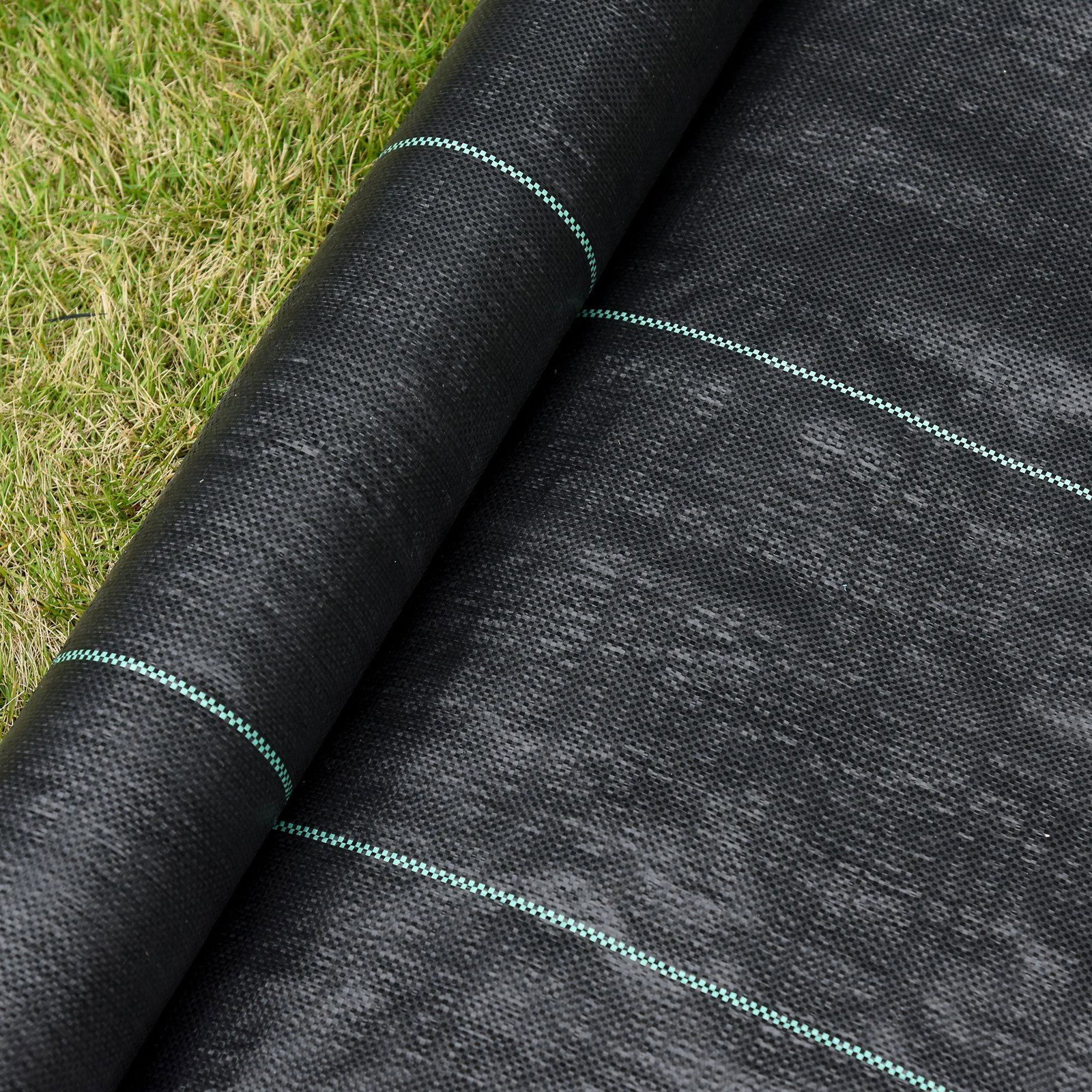 Malha geotêxtil 1x50 m malha de jardim contra ervas daninhas 100 g / m² rolo de malha preto