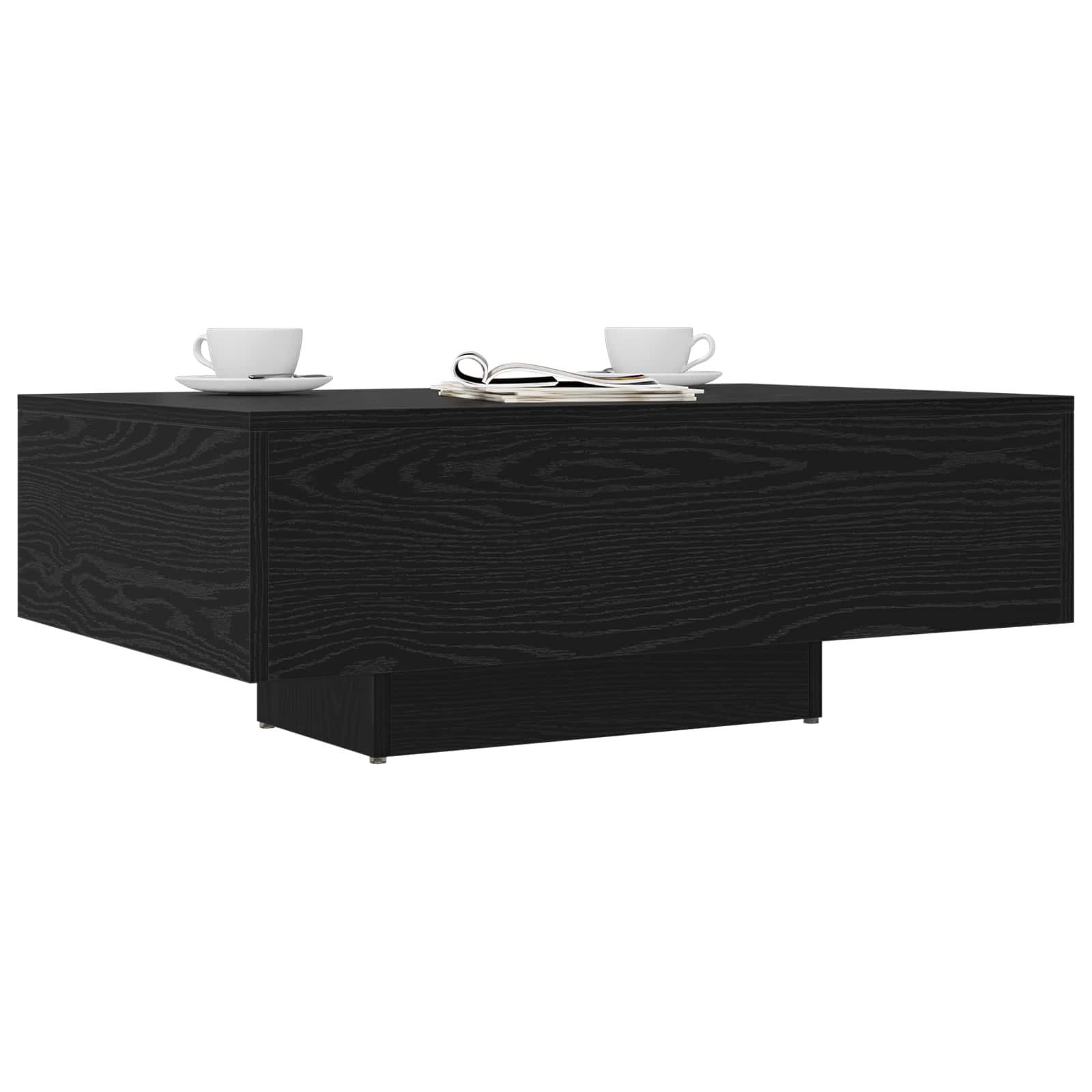 Mesa de centro carvalho preto 85 x 55 x 31 cm
