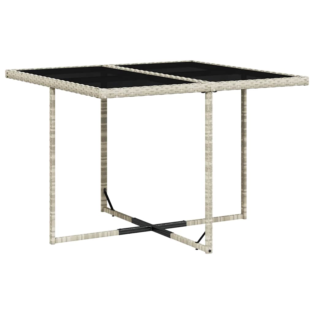 5 Pcs conjunto de jantar p/ jardim c/ almofadões cinzento claro