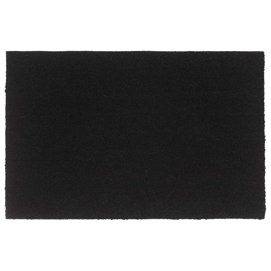 Tapete de porta 65x100 cm fibra de coco tufada preto