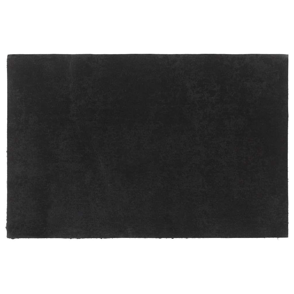 Tapete de porta 65x100 cm fibra de coco tufada preto