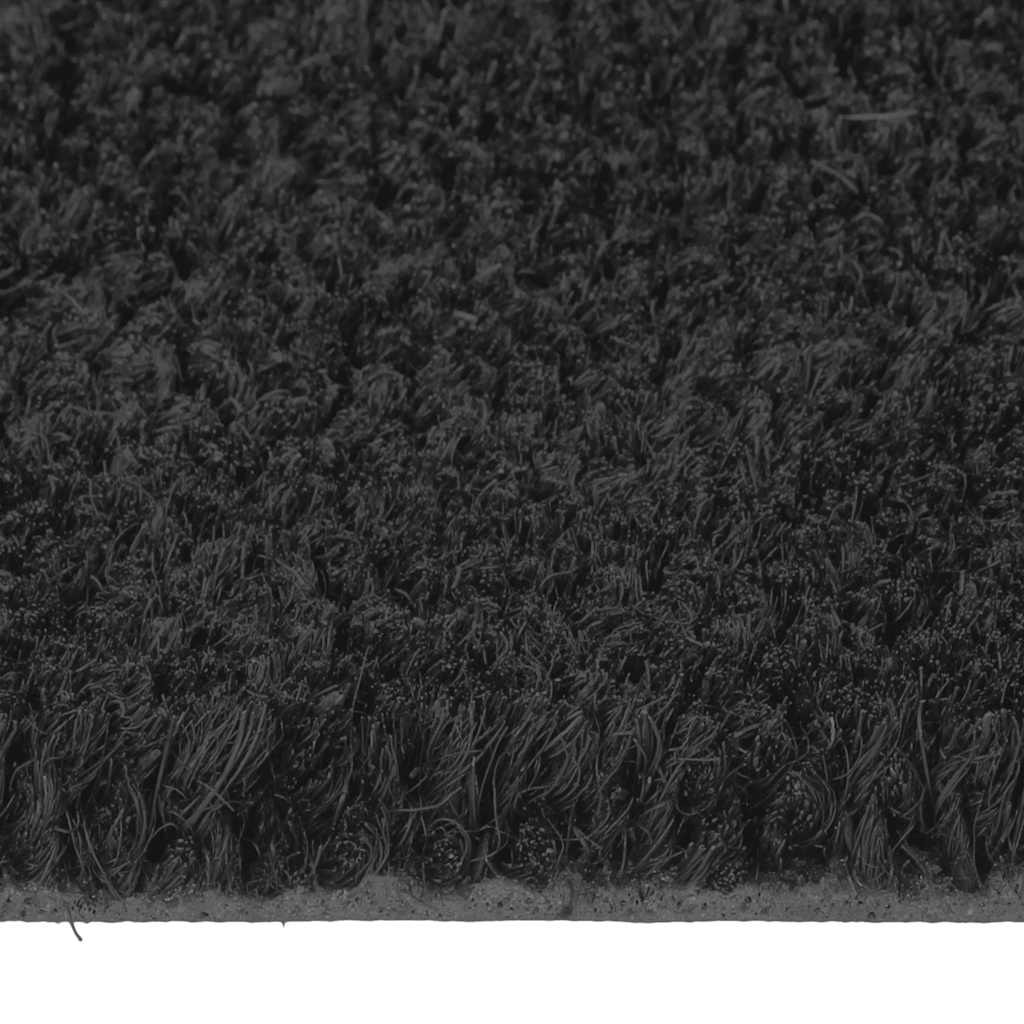 Tapete de porta 65x100 cm fibra de coco tufada preto